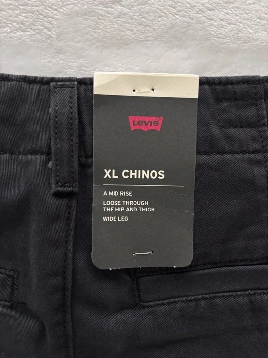 LEVI'S Premium XLBlack Chino Wide Leg Mid Rise Pants--NWT--26x31 - Picture 11 of 16